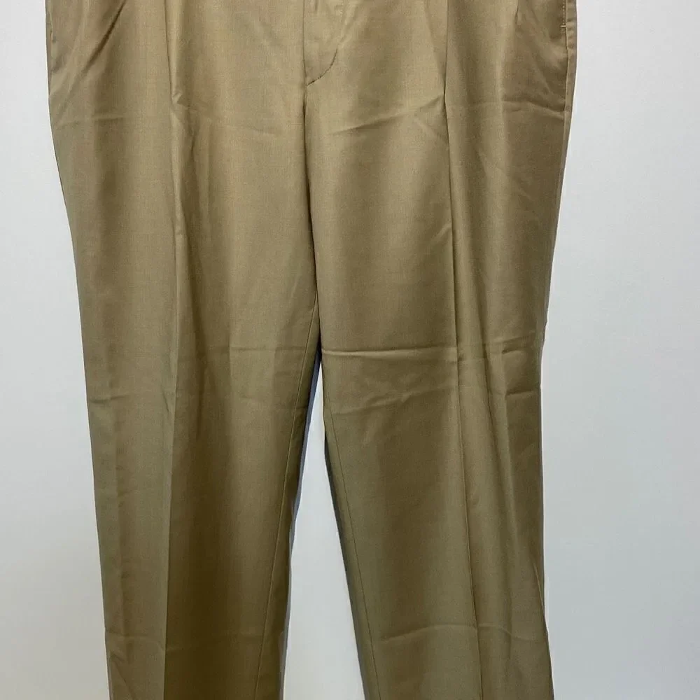 Nautica Women's Khaki Button‎ Zip Wool Chino Pants Size 36